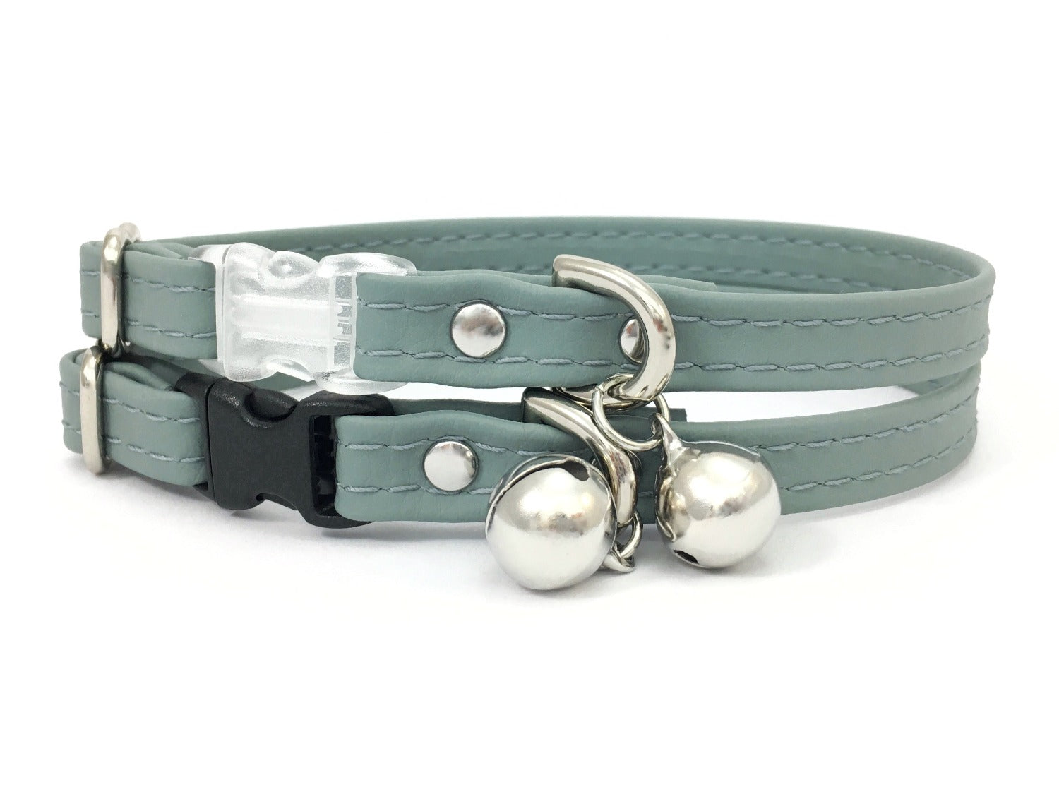 Grey leather collar best sale